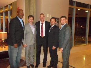 Statesmen Reuben Egolf  meets with Ambassador Clyde Rivers and his Diplomatic Core Everett Hershey, Leland Hershey and Dr. Brian Williams