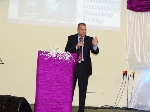 Reuben Egolf speaking at GWC in Nassau Bahamas 